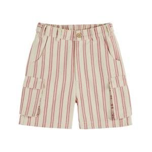NEW EMILE & IDA boy's stripe cargo shorts in pink